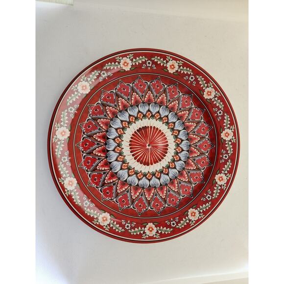 PLATE-DINNER-POTTERY BARN-Mezze Collection-Red-Moroccan Style-10.5 in Diameter - Picture 6 of 7